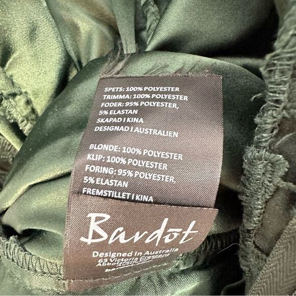 Bardot Green Gemma Lace Halter Cocktail Midi Dress | Size S - Picture 11 of 12